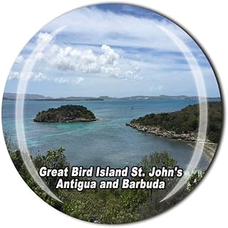 Great Bird Island St. John's Antigua and Barbuda Fridge Magnet Crystal Tourist Souvenir Gift Collection Refrigerator Magnetic Sticker