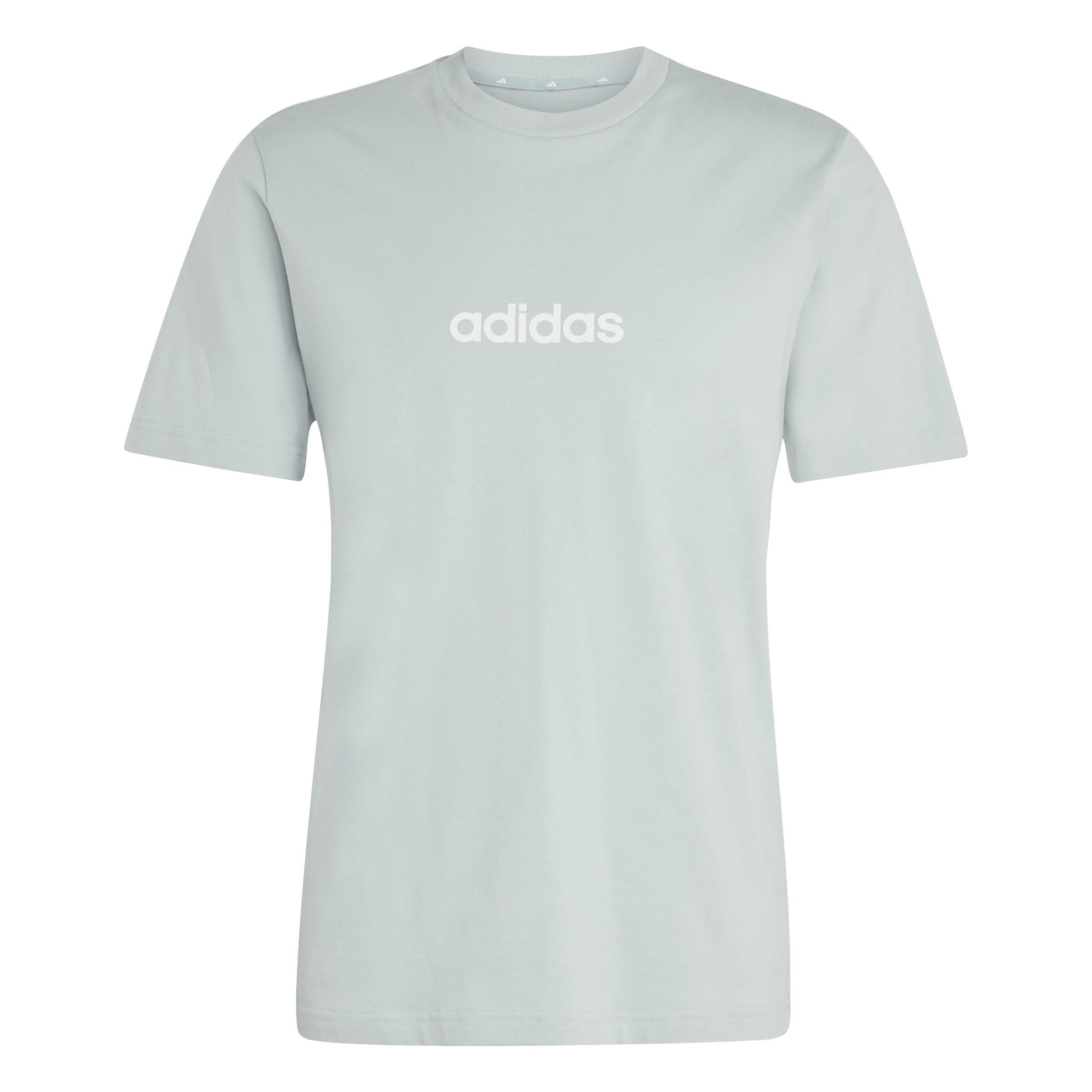 adidas Homme Essentials Linear Single Jersey Tee, Wonder Sage/White, L