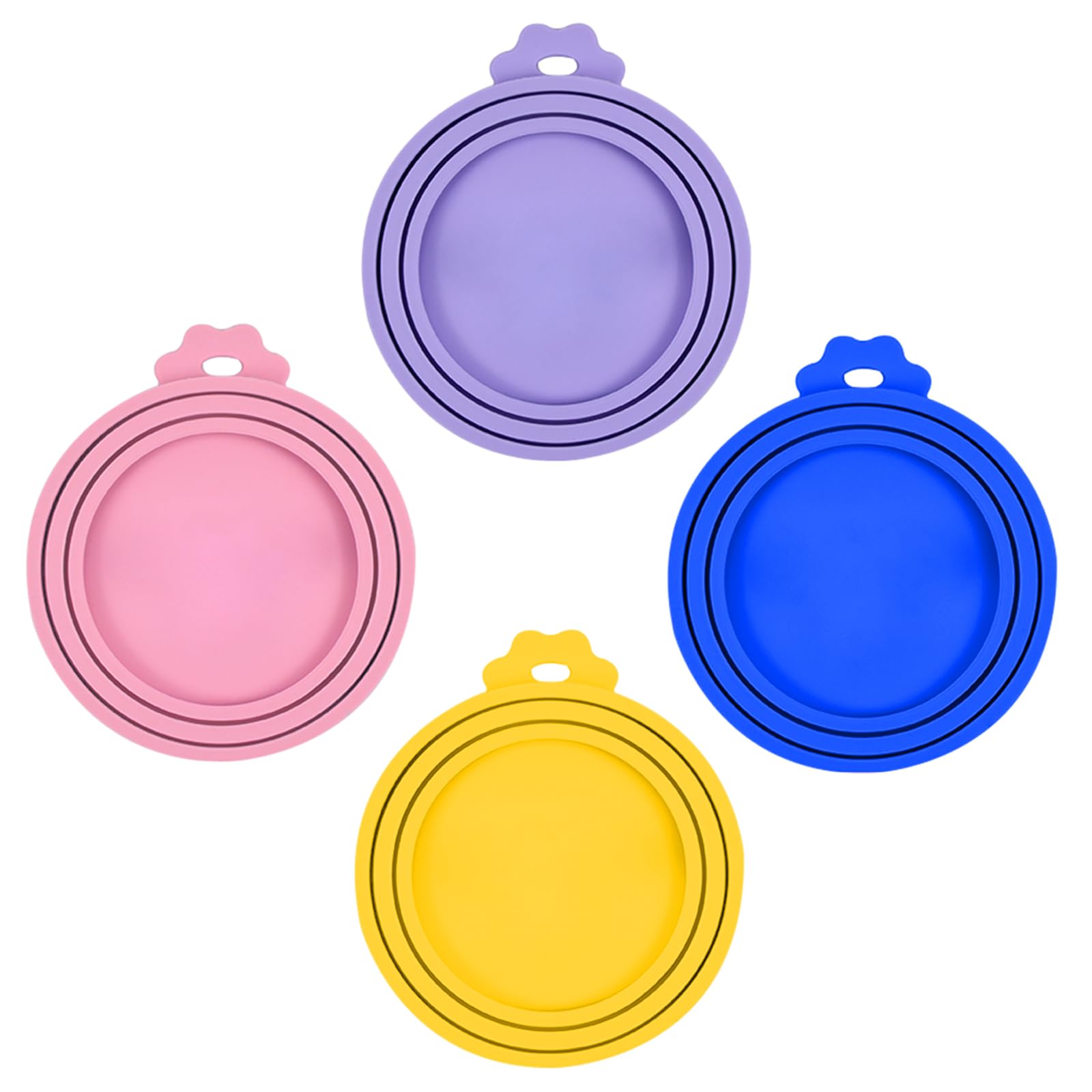 Dokeno 4 Pezzi Coperture in Silicone per Lattine di Cibo 3 in 1 Tappi per Lattine per Animali per Cani Gatti Coperchi Universali in Silicone per Scatolette di Cibo per Animali
