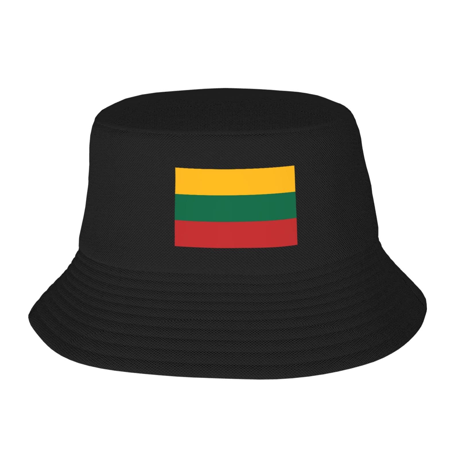 Iubbki Unisex Lithuanian Flag Spanish Flag Bucket Hat Sun Cap, Double Layer Foldable Fisherman Hat For Fishing Hiking Camping Outdoor