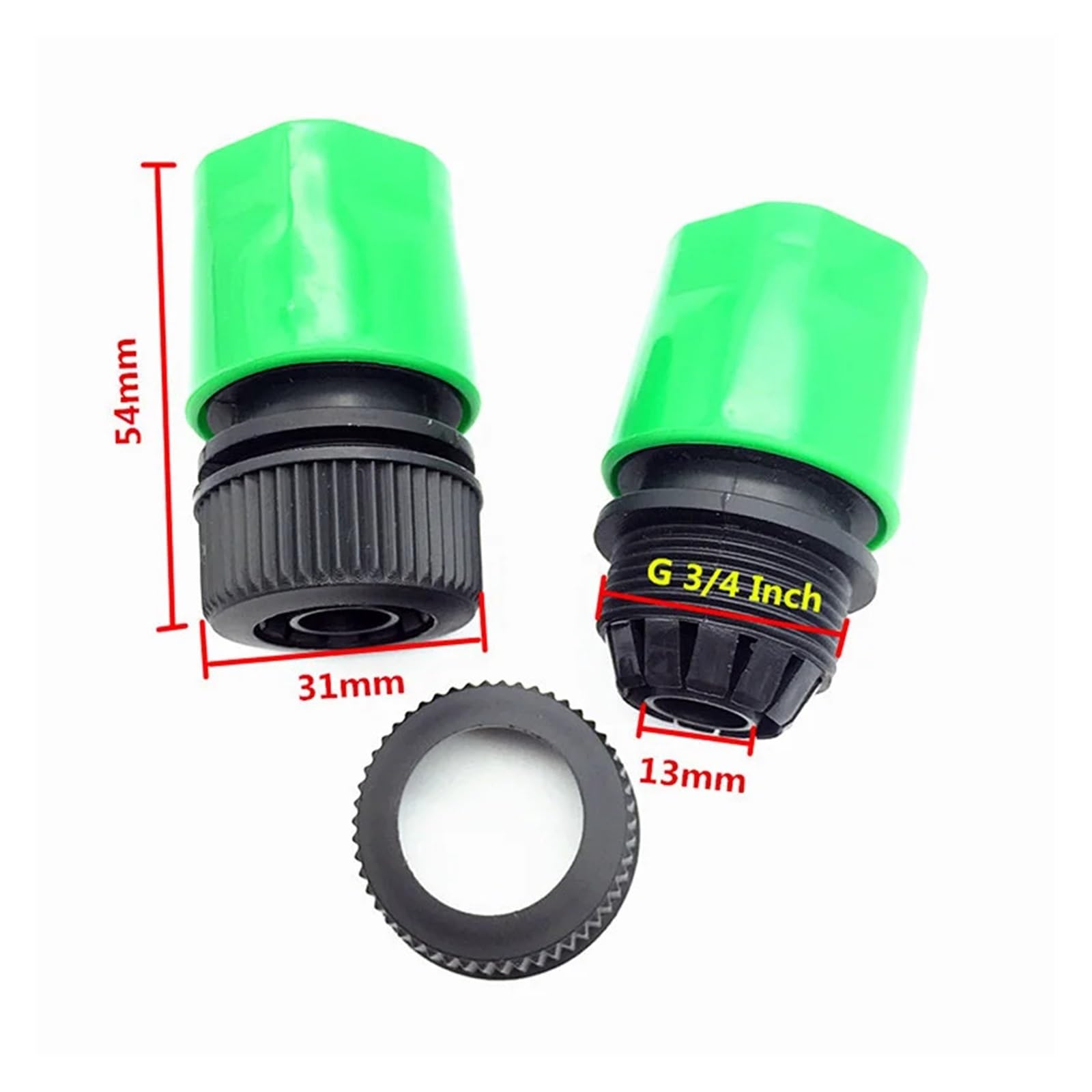Giunto di riparazione for tubo da giardino Connettori da 1/2 pollice Attacco rapido for acqua Raccordi for irrigazione a goccia Adattatore 50 pezzi
