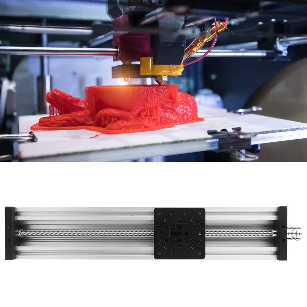 Schraubenschlitten-Lineartisch aus Aluminiumlegierung, 3D-Drucker-Graviermaschine, Schwarz, Silber, Schwarz, 400 Mm, Professionelles Zubehör (400mm #20)