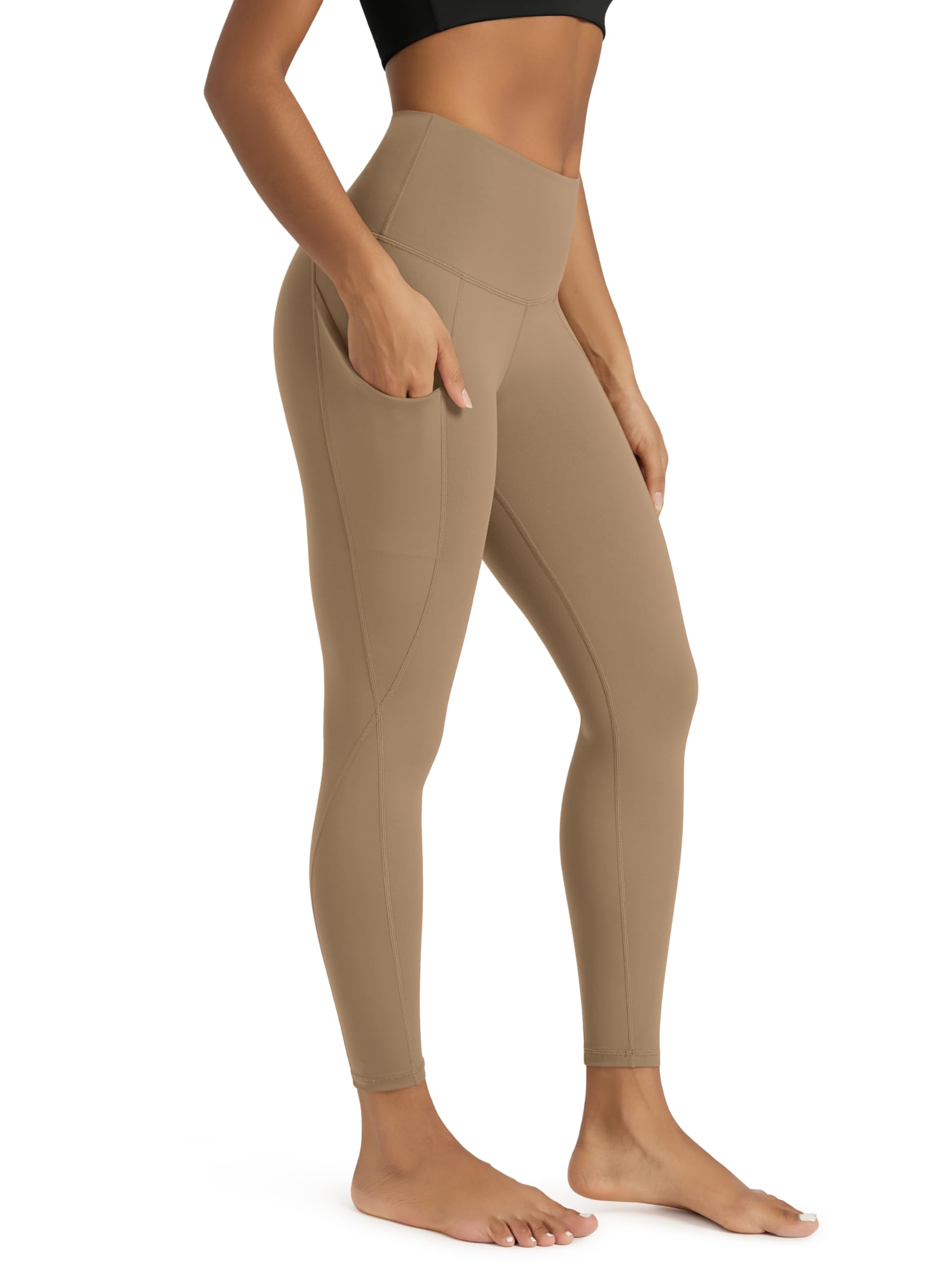 ODODOS Women's High Waisted Yoga Leggings with Pockets, Tummy Control Non See Through Workout Athletic Running Yoga Pants