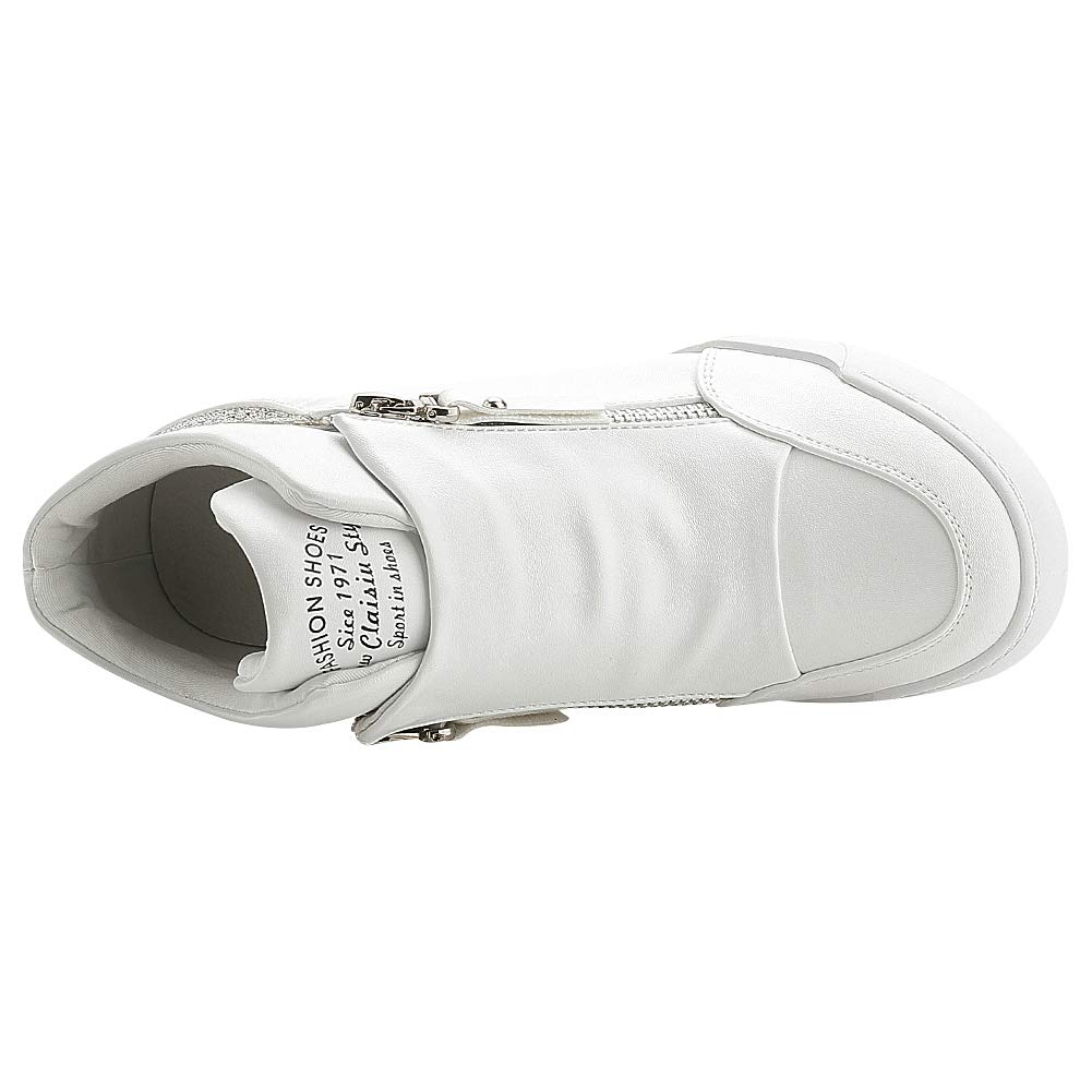 rismart Donna Zeppa Piattaforma Bootie Elegante Sneaker Scarpe
