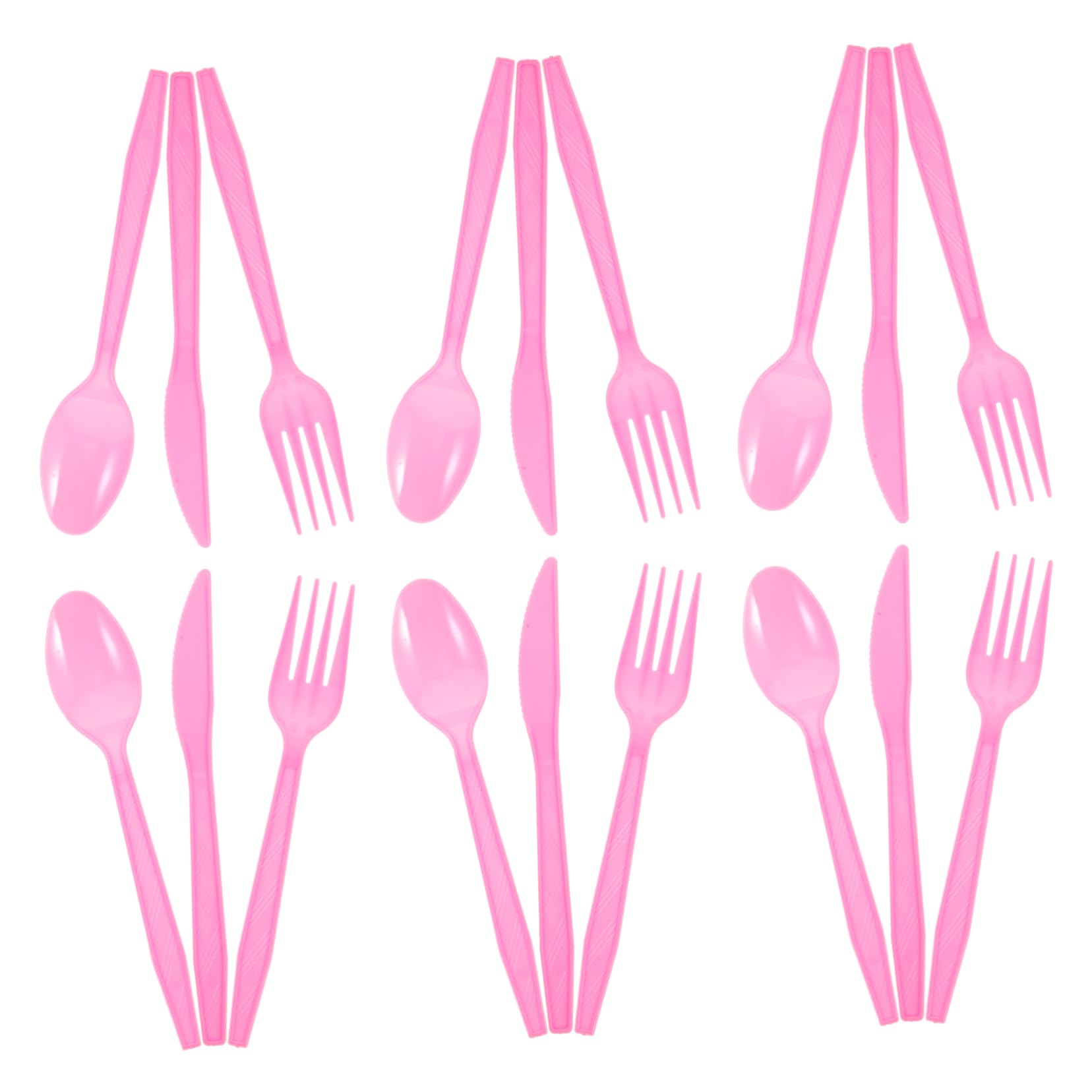 minkissy 3sets Cutlery Set Decorative Party Utensils for Dinners Weddings and Events Forks Spoons and Knives Included Safe and Sturdy Material