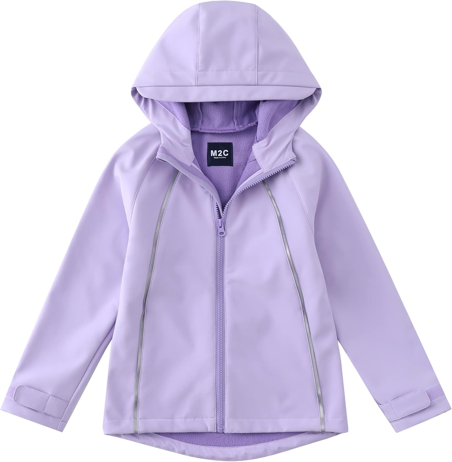 M2C Girls Hooded Fleece Lined Windproof Softshell Windbreaker Jacket