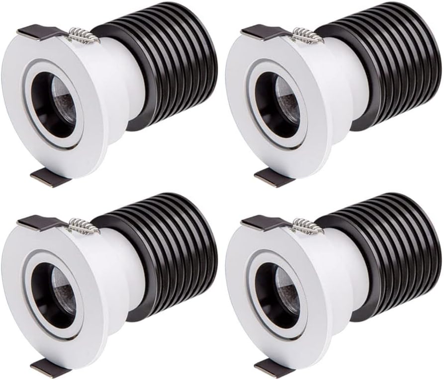 Recessed Led Spot Lighting Fixture 4 Pcs Flush Mount Ceiling Spotlight Accent Lamp, Aluminum Directional Spotlights Ceiling Mounted Lamps for Hallway Living Room Bedroom/3000K Recessed Led Spot Lighting Fixture 4 Pcs Flush Mount Ceiling Spotlight Accent Lamp, Aluminum Directional Spotlights Ceiling Mounted Lamps for Hallway Living Room Bedroom/3000K