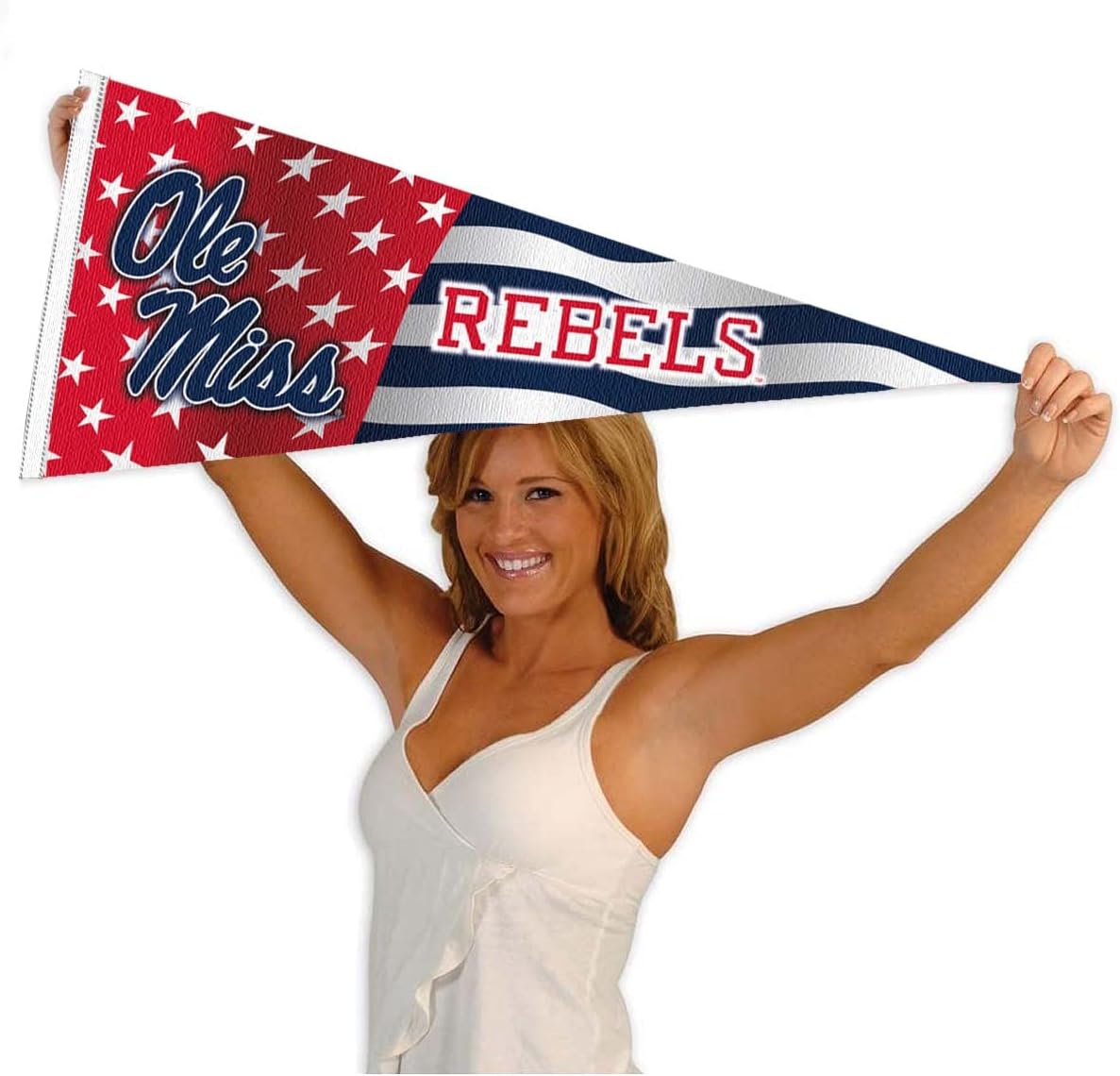 Ole Miss Nation USA Stars and Stripes Pennant Pennant Banner Flag - Image 4