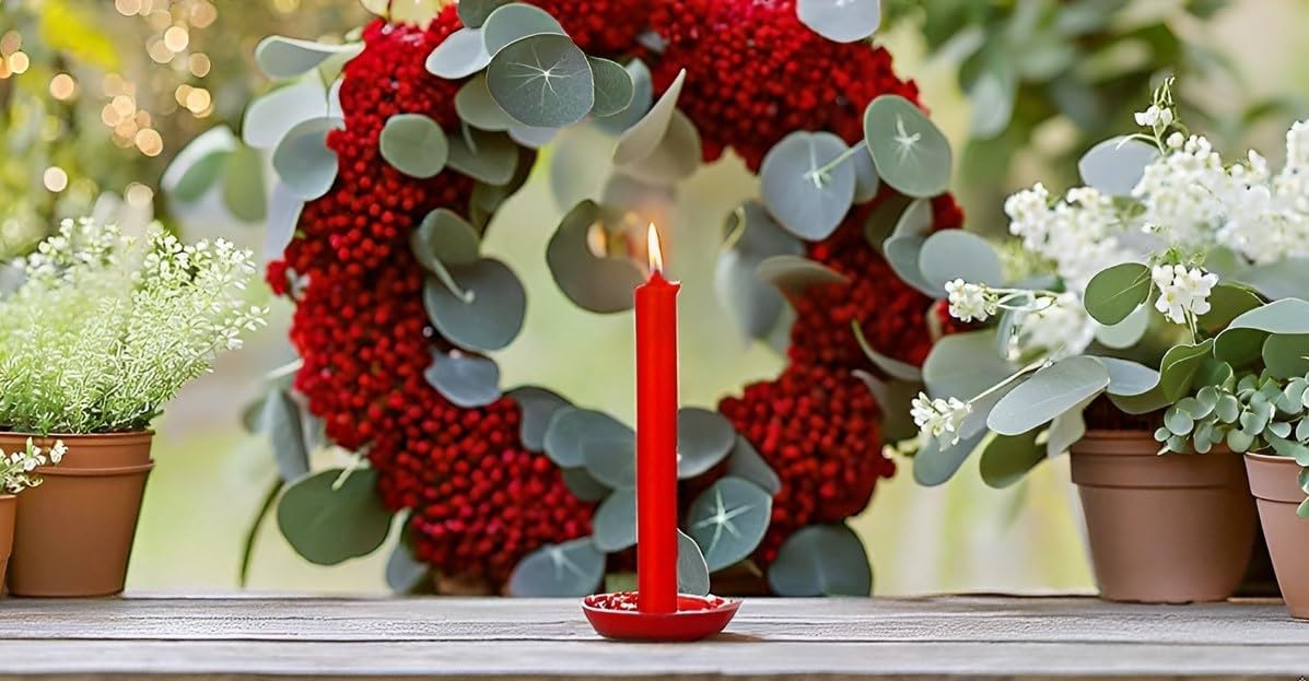 Kerzenfarm Hahn Taper Candles Colourful Candle Set of 25 - Premium Quality Made in Germany - 22 mm Diameter, 18 cm Length Colourful Candles Coloured - Taper Candles Pastel Colours - Table Candles Set