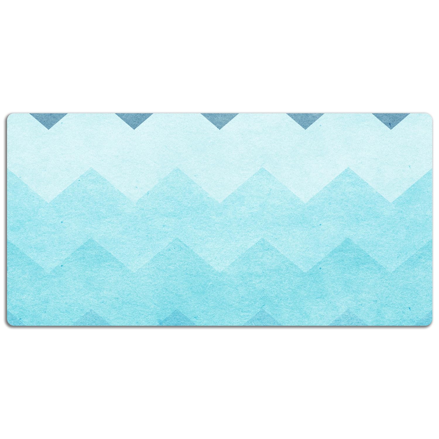Sottomano da Scrivania 120x60 cm Superficie Protettiva per Ufficio e Casa in Vinile PVC Facile da Pulire Impermeabile Antiscivolo Protezione e Decorazione - Zigzag blu
