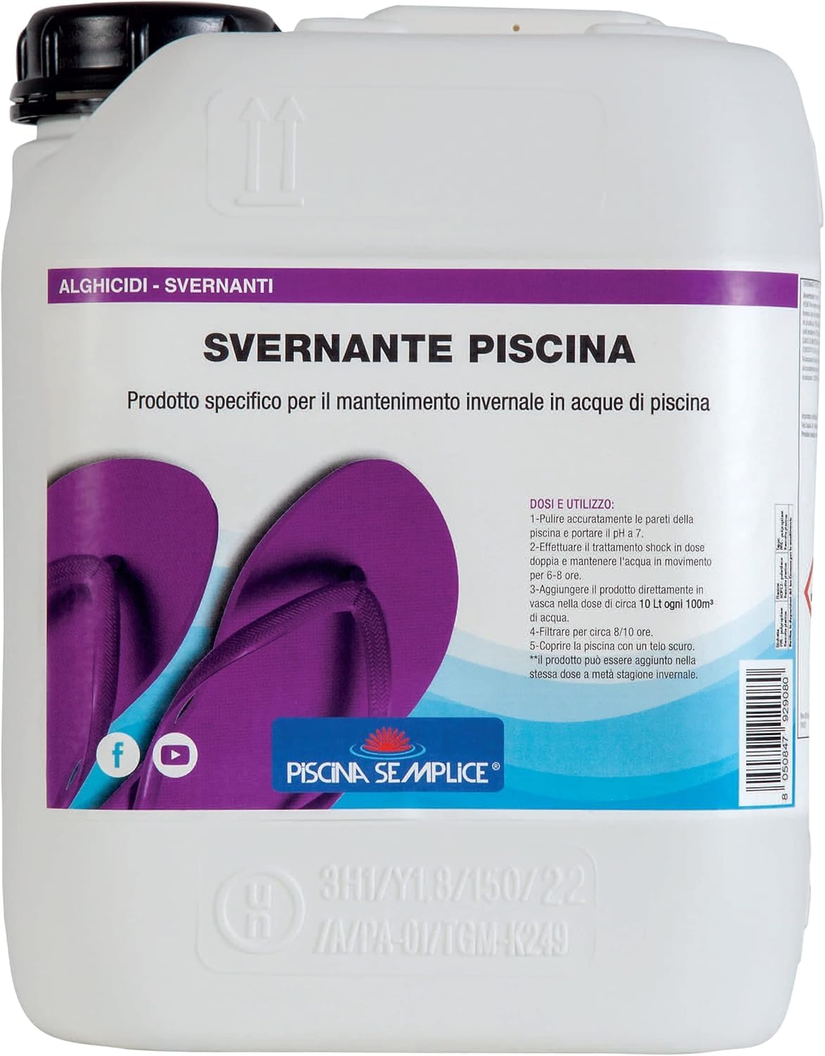 PISCINA SEMPLICE, Svernante Piscina Liquido, Ideale Per Chiudere La Piscina, Formato da 5 Kg