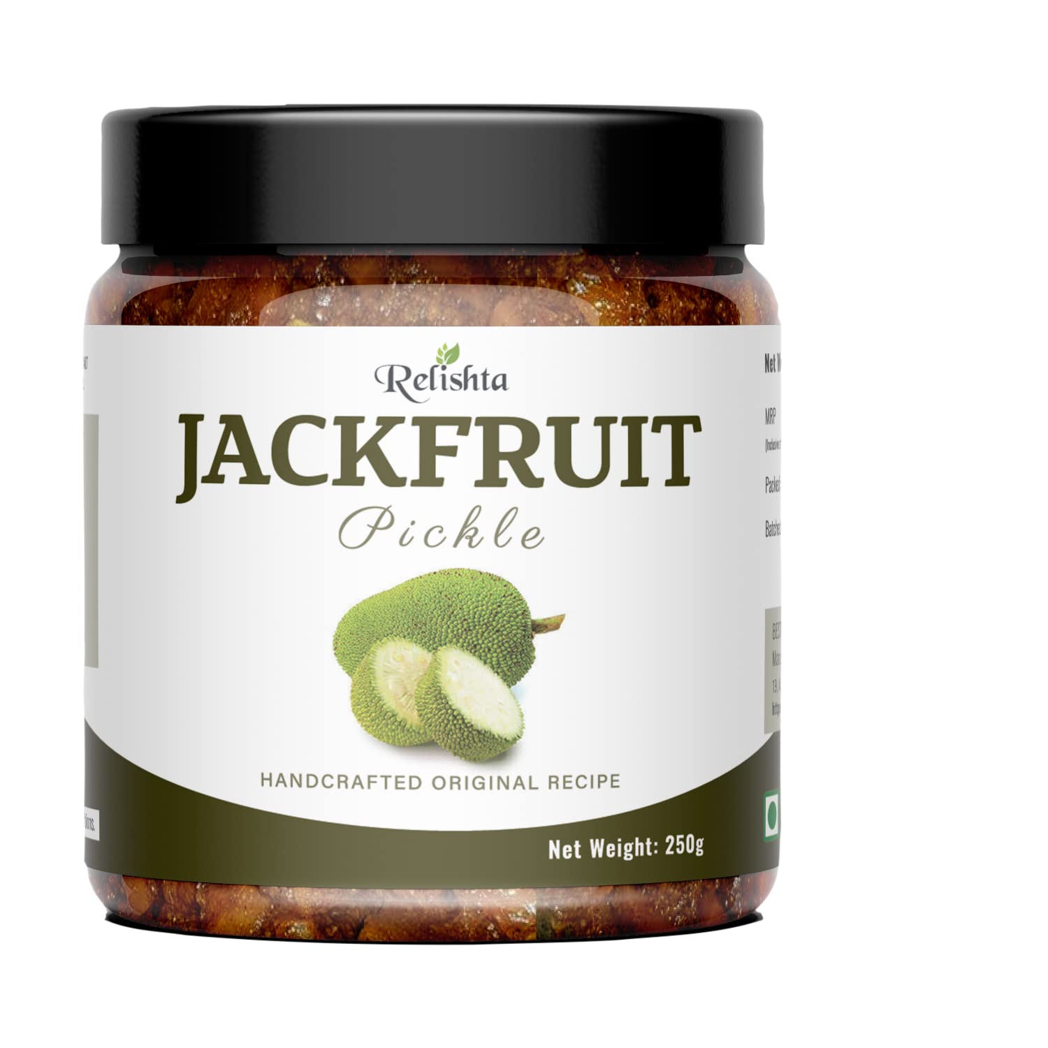 Relishta Jackfruit Pickle | Kathal Ka Achar (1x250G) Premium Less Oil Homemade