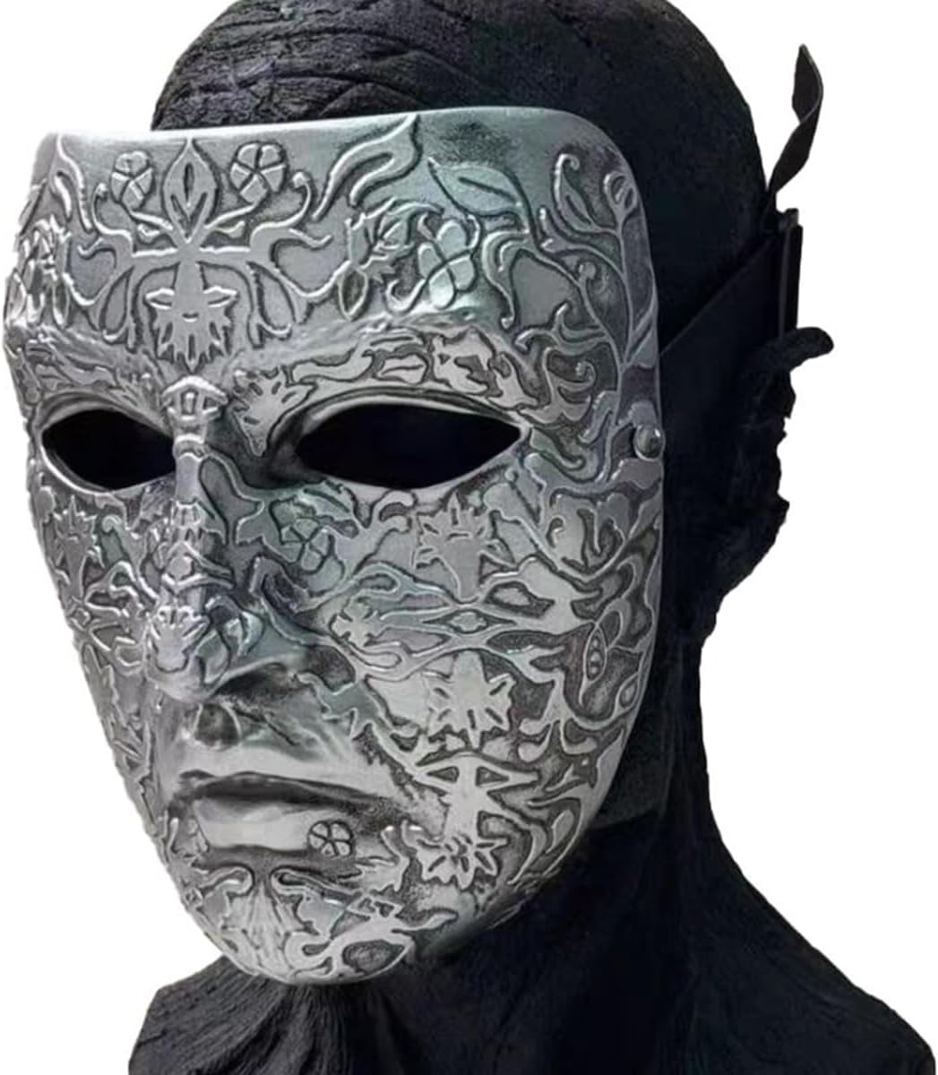 New Version Baldwin of Jerusalem Costume Mask Ancient Embroidered Adult Mask Props Resin