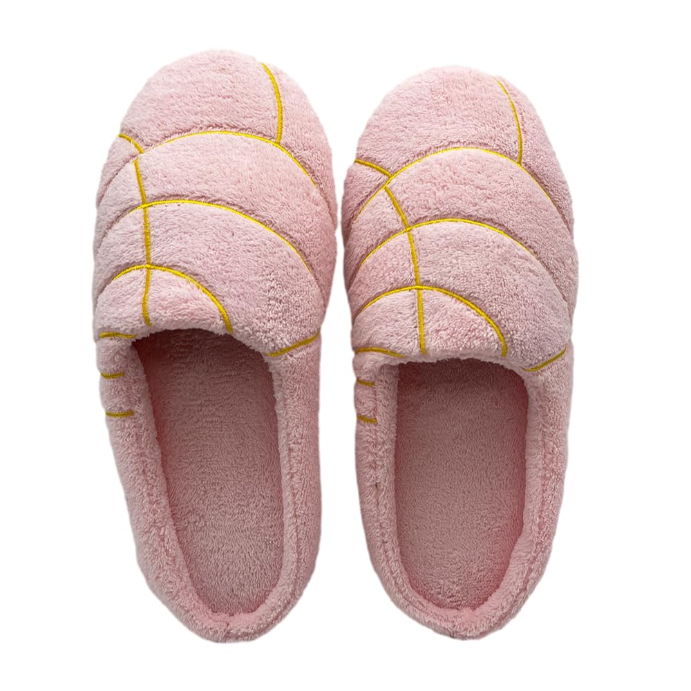 Onngaku Mexican Concha Slippers for Women Men Concha Pantuflas Soft Plush House Slippers for Indoor Use
