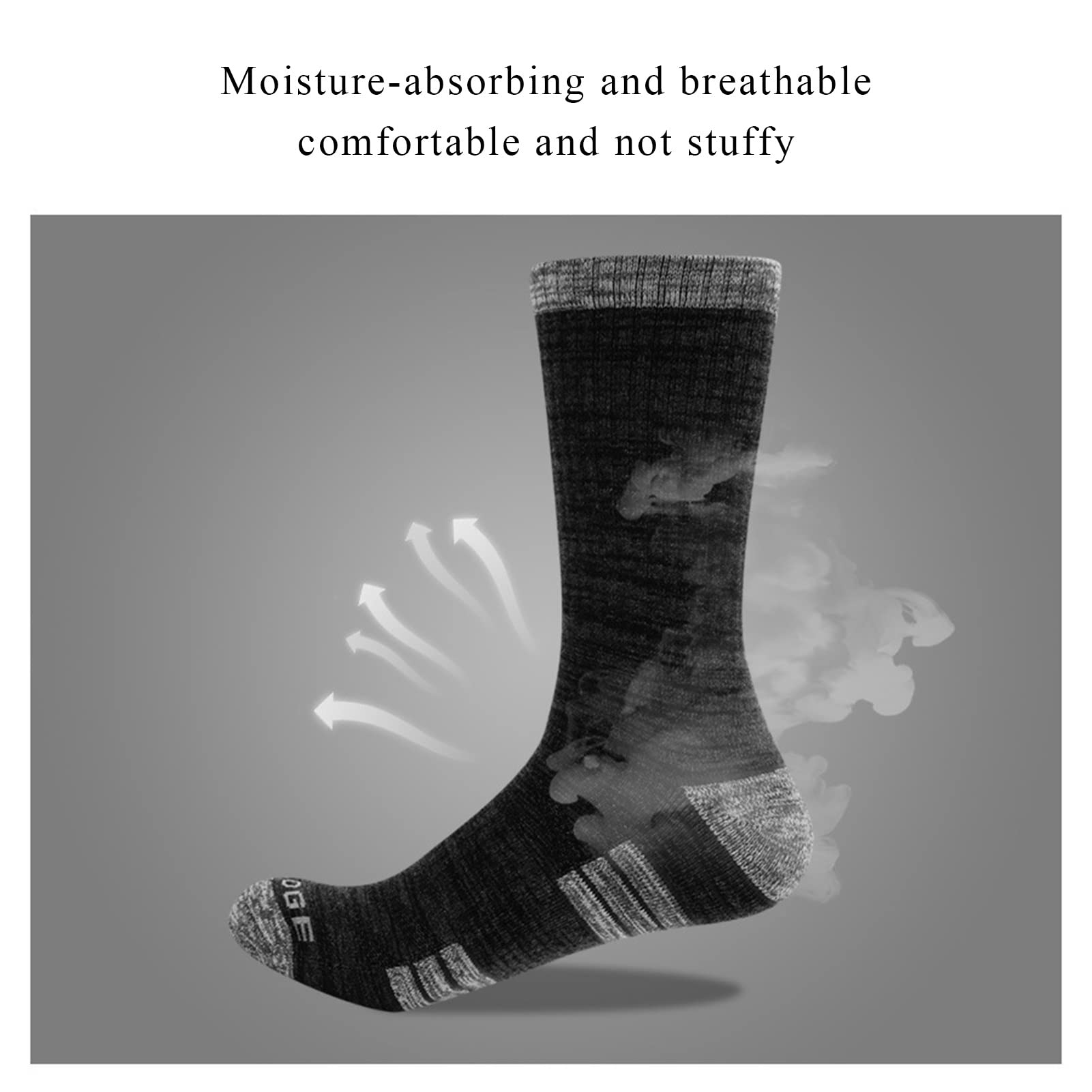 5 Paires pour des Hommes Chaussettes de Marche Respirantes Qui Évacuent L'humidité, Coussin Confortable Chaussettes Décontractées Chaussettes de Sport en Plein Air Randonnée Trekking Marche
