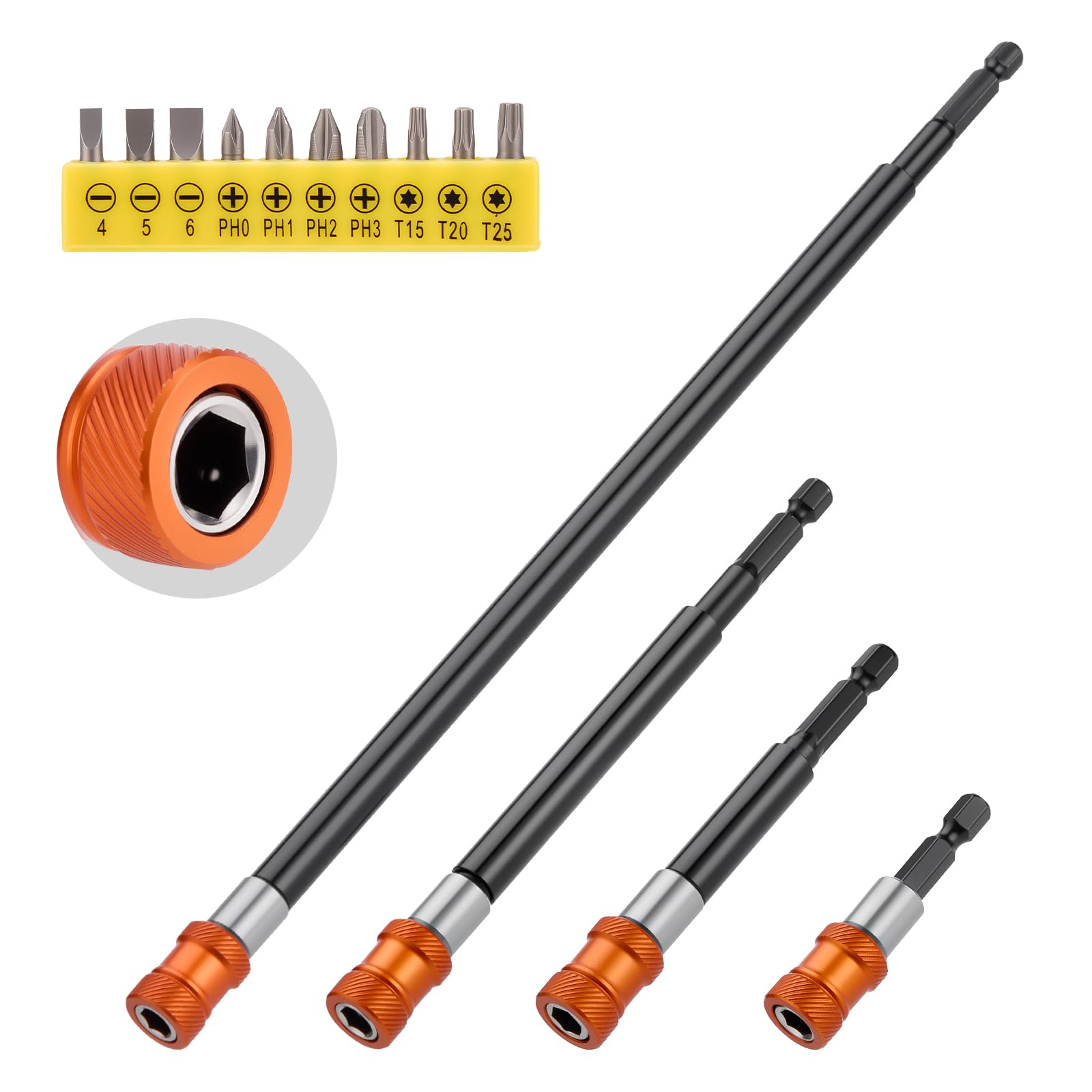 Rallonge de perceuse magnetique WADEO anti-chute pour embouts de tournevis efficaces