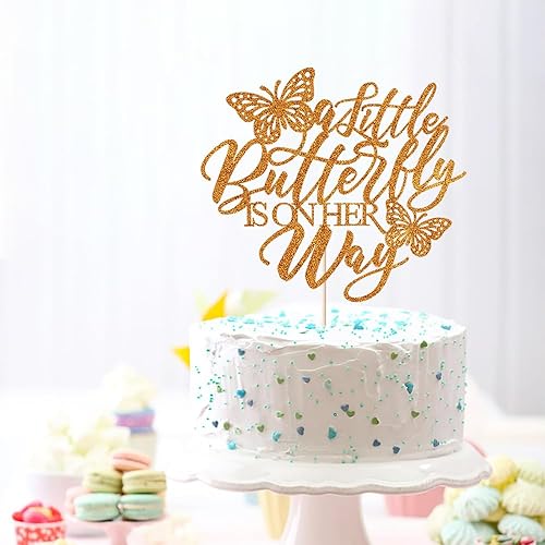 Miniatura 9 de Decoración para tartas con temática de mariposa, ideal para baby shower, bienvenida al bebé, suministros de decoración de fiesta de revelación de