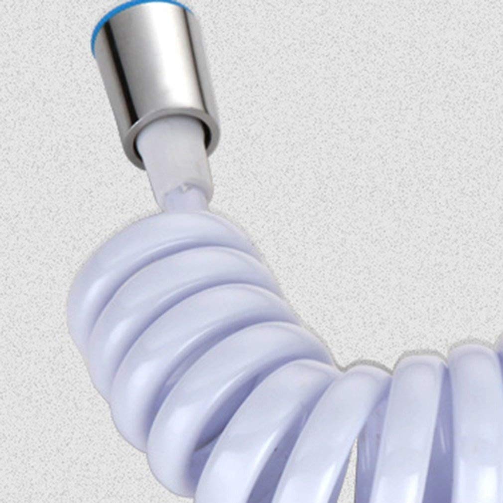 Remplacement du tuyau de douche, Tuyau de douche télescopique à ressort en mousse cuivre for bidet, 1,5 m, flexible PVC, rétractable, pommeau, toilette, remplacement facile faire soi-même