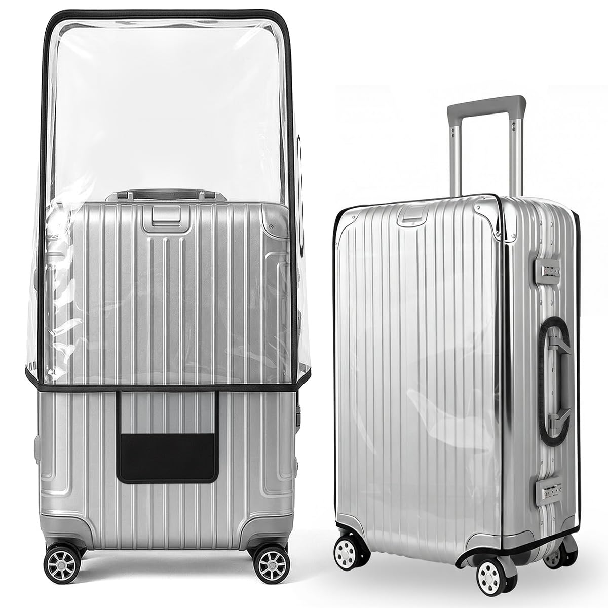 Clear PVC Suitcase Cover Protectors 20/24/26/28/30 Inch Suitcase Baggage Covers - Waterproof Dustproof and Anti-Scratch 20-30 Inch Luggage Cover, Clear, 28inch, Fashion-image-7
