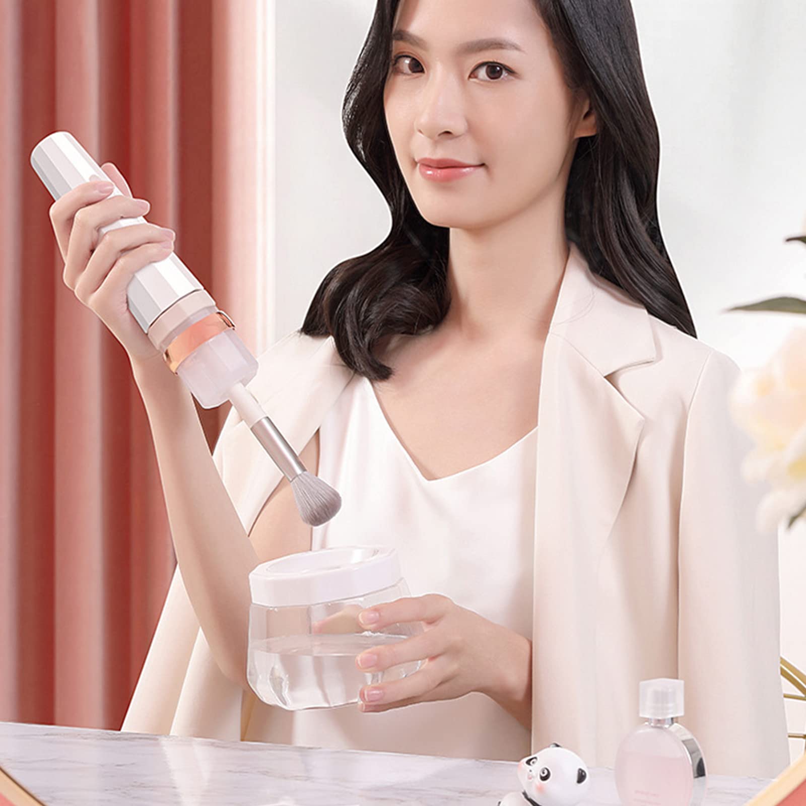 Strumenti di pulizia della spazzola cosmetica automatica Spazzola di trucco elettrico Pulitore della spazzola di lavaggio portatile della spazzola di lavaggio del materiale ABS Lavatrice