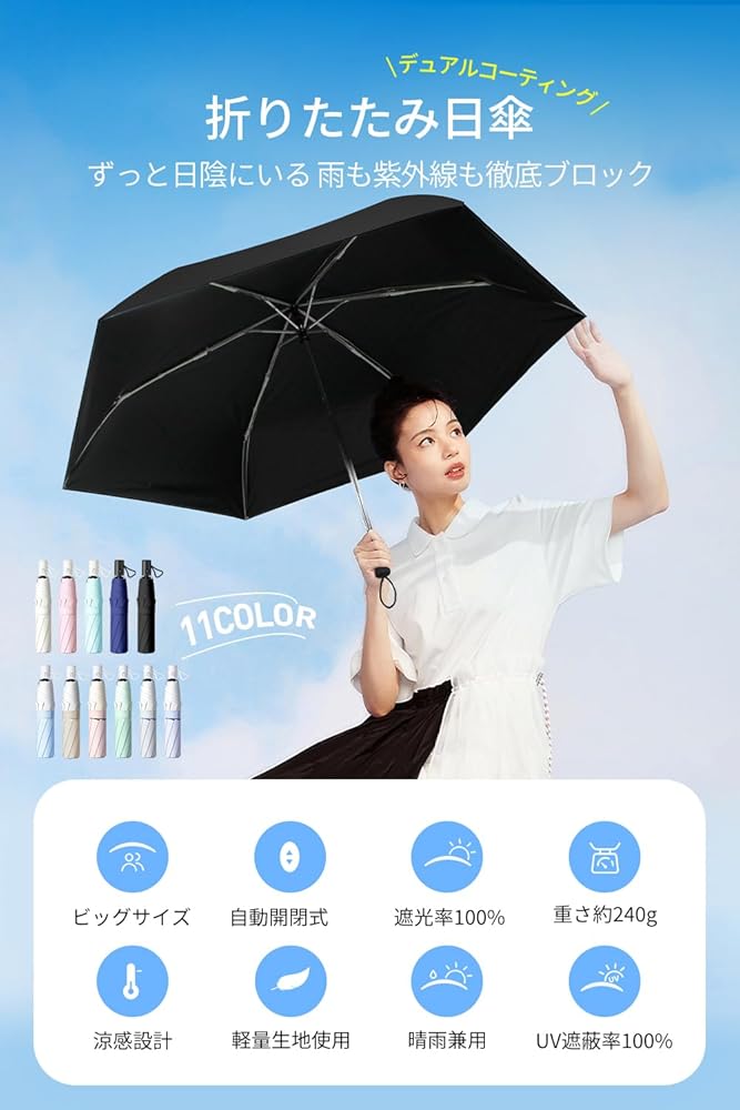Amazon | 【JIS認証 遮光率99.99%以上 UPF50+】 日傘 UVカット