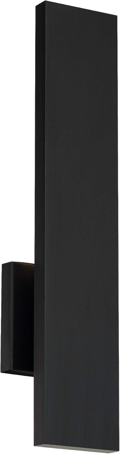 Stag 18in LED Indoor and Outdoor Wall Light 3-CCT 3000K-3500K-4000K Set to 3500K in Black