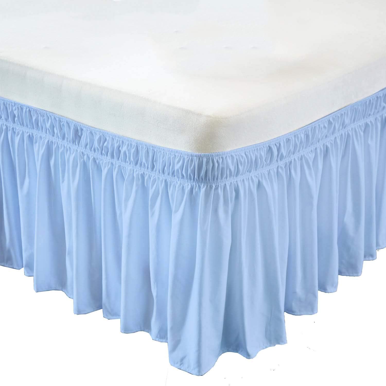 MD Home Decore Wrap Around Bed Skirt Poly Cotton Elastic