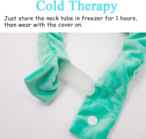 Miniatura 4 de Paquete de hielo para el cuello, anillo de hielo para terapia de frío y calor, gel suave para aliviar el dolor, tensión del cuello y presión del