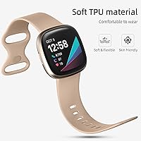 Vista 2 de Dirrelo Compatible con Fitbit Sense Versa 3 correas para mujeres y hombres, correa de repuesto suave para reloj inteligente Versa 3 Sense Versa 4