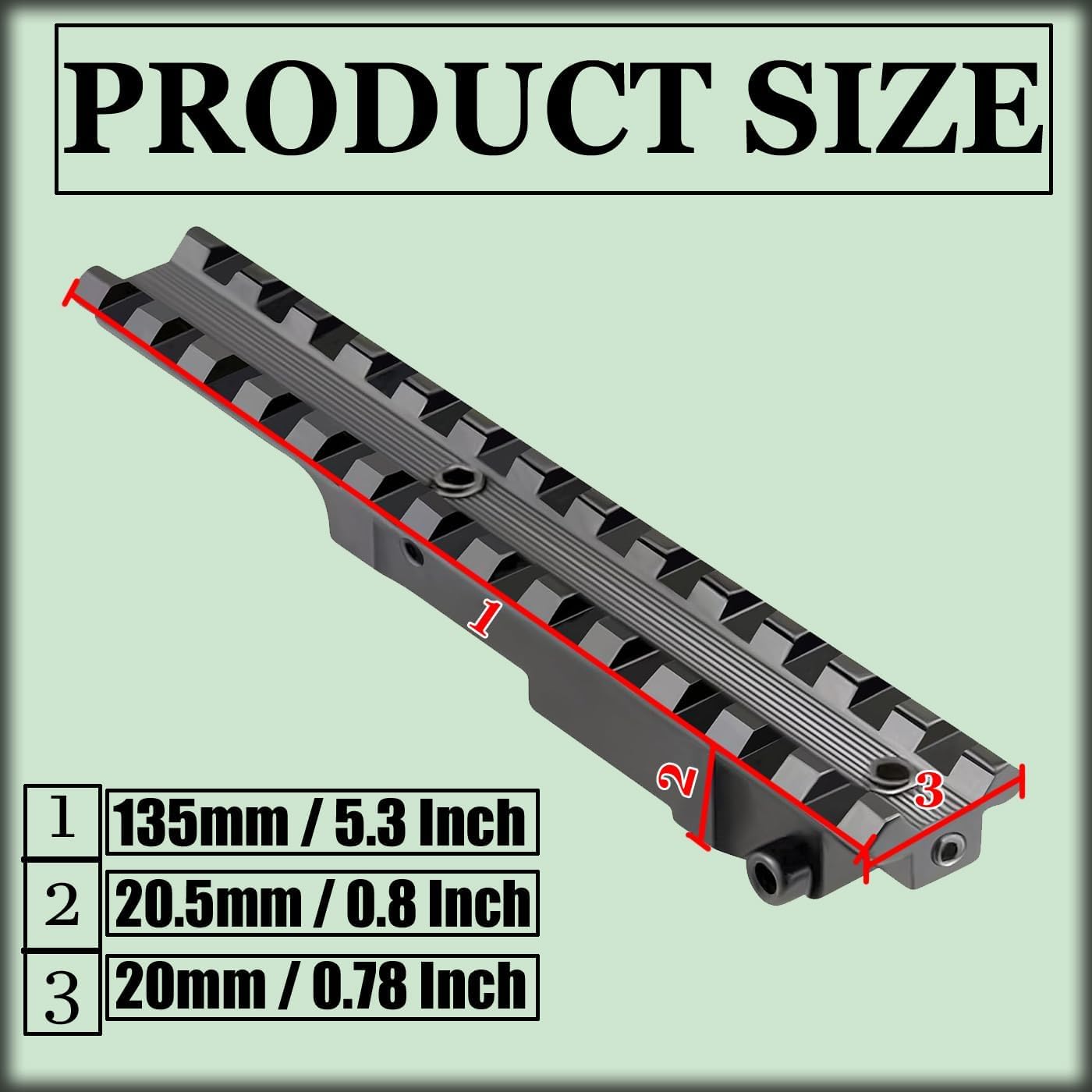360 Tactical Optics Mounting Kit for Mauser 24/47 M48 K98 98 Rifles - Includes Scout Rifle Scope Mount Rail + Mount Rings