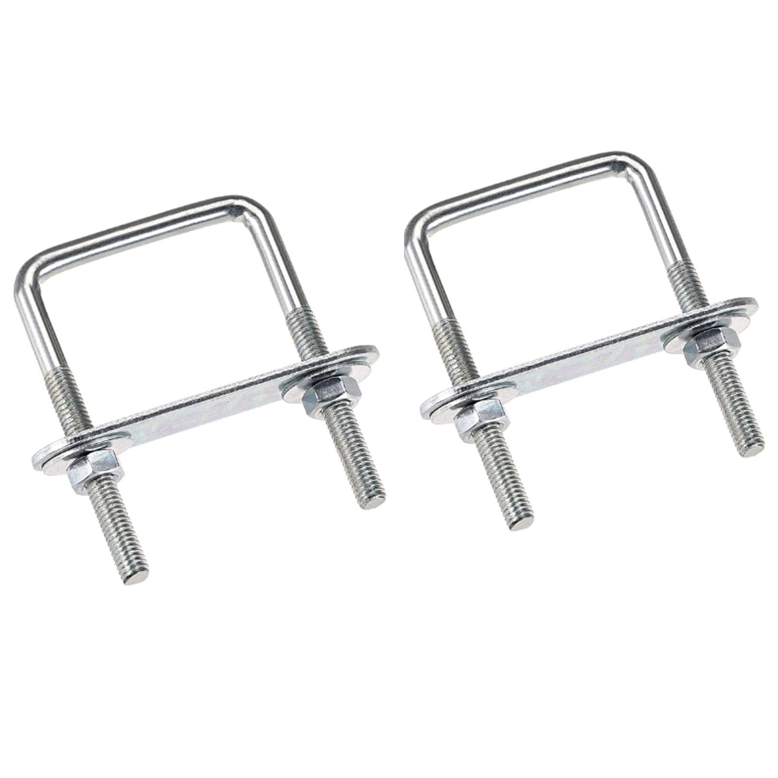 TA-VIGOR 2 sets M6 Square U-Bolts, 42mm Inner Width 70mm Length 304 Stainless Steel U-Bolts with Nut