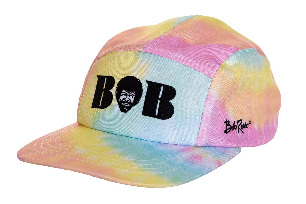Officially Licensed Bob Ross Adjustable 5 Panel Tie Dye Multicolour Hat