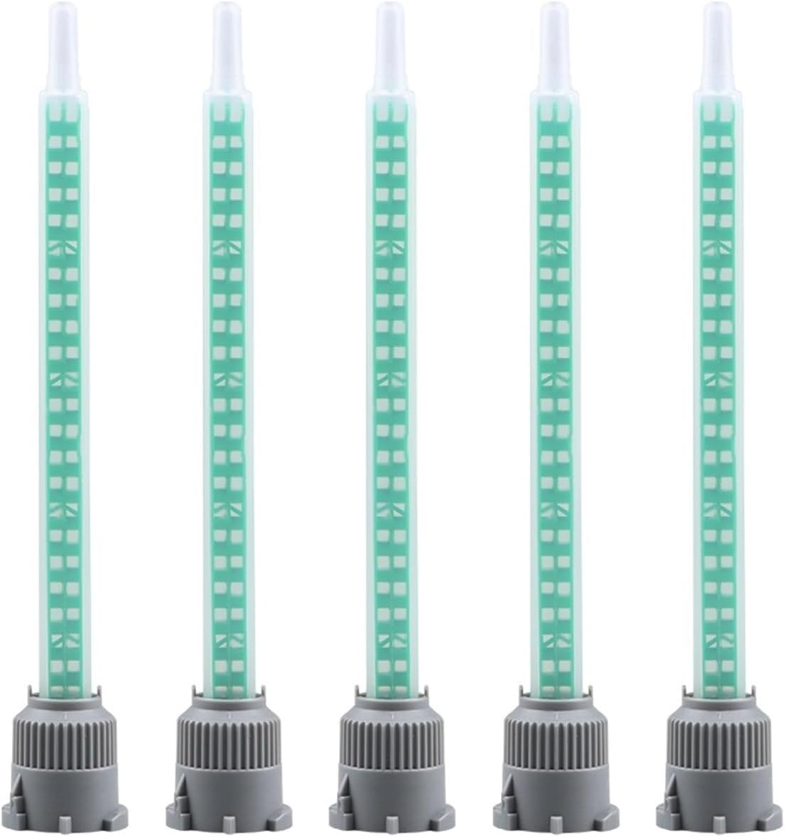 10/20/50/pcs Epoxy Adhesive Mixing Nozzle Tip Resin Mixer Adhesive for AB Glue Guns Applicator Mb6-24 Mixing Tube (1:1 Ratio)(50pcs)