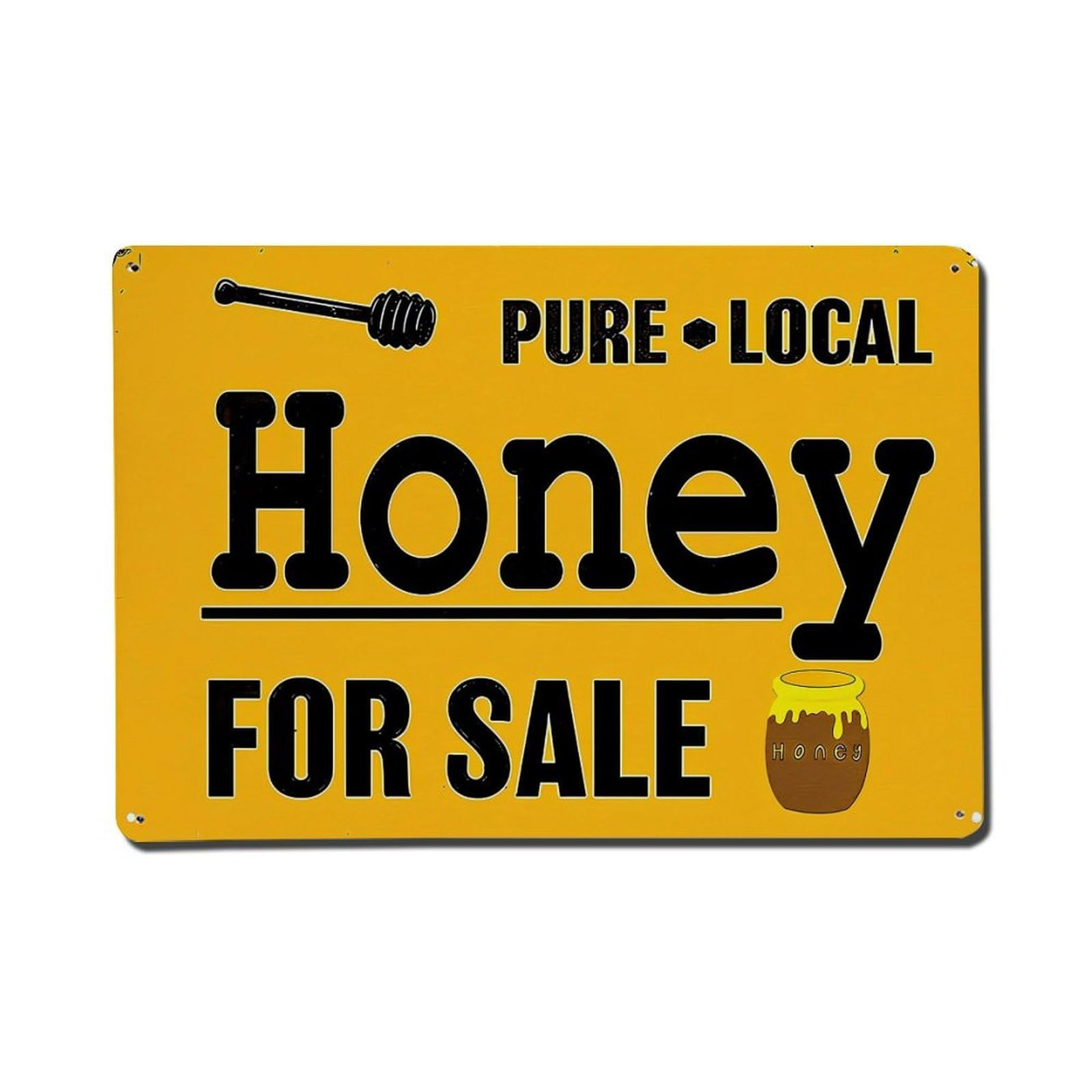 Nestemfo Vintage Pure Local Honey For Sale Tin Sign Metal Sign, Living Room,Bar, Home, Bedroom Wall Decor,Retro Metal Poster 8X12 Inches