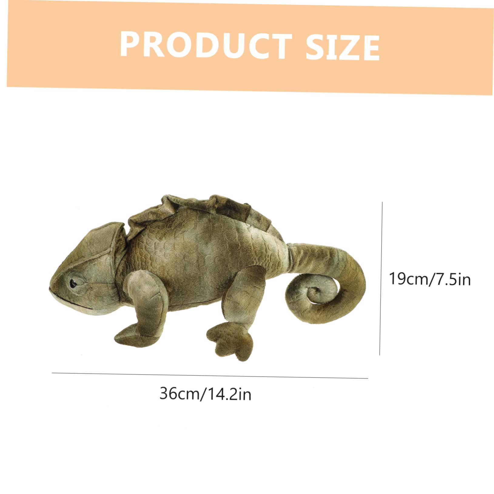 Juguete de Peluche Lagarto Camaleón Verde 1 Pieza de Felpa