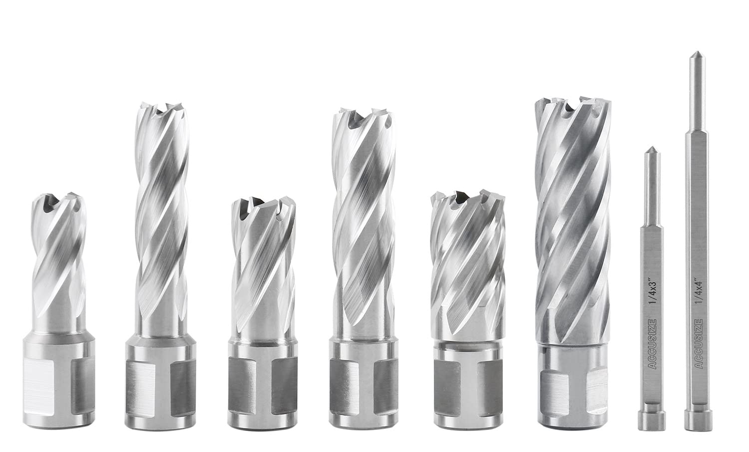 Accusize Industrial Tools - Juego de cortadores anulares métricos y pulgadas