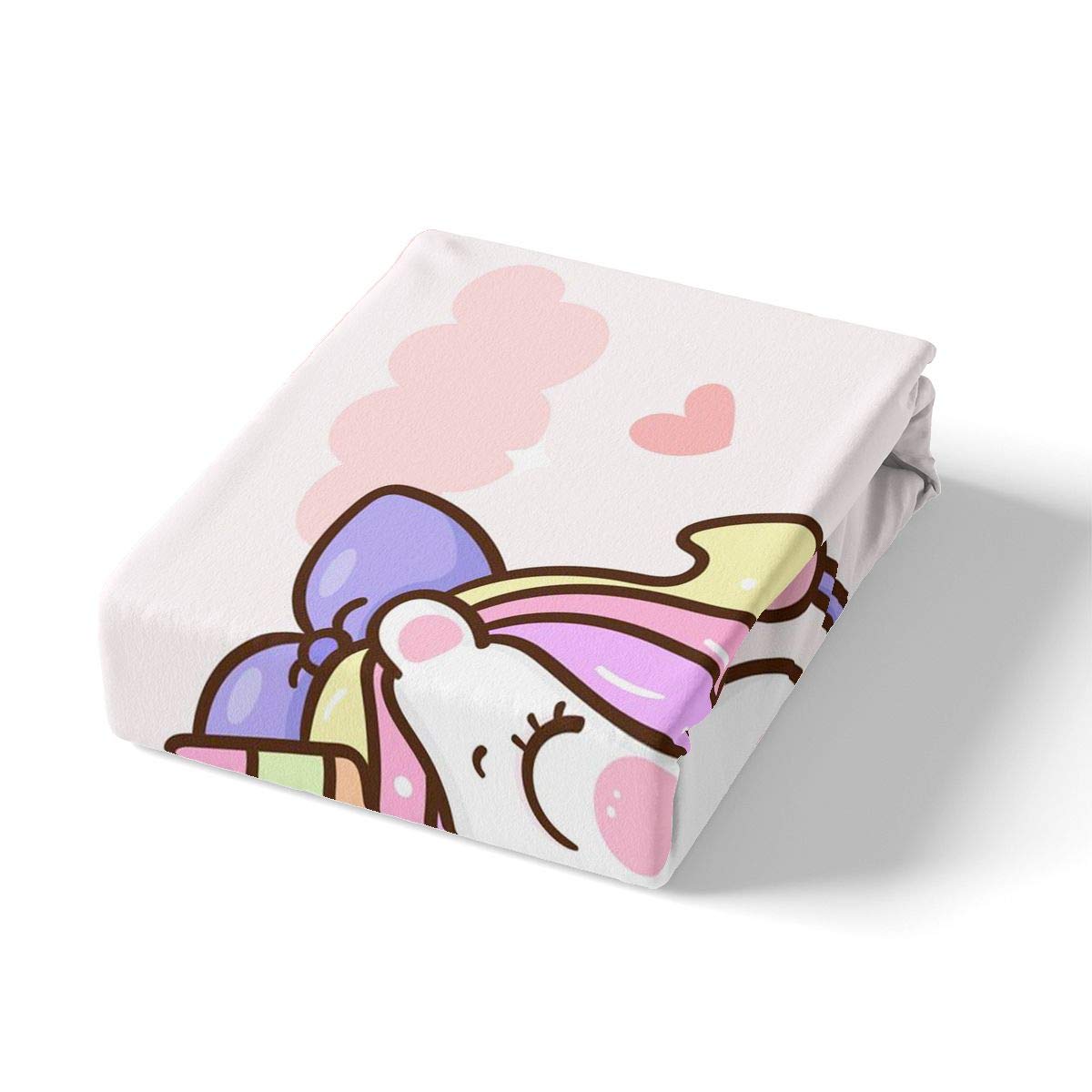 Set Biancheria Da Letto Unicorno 100% Cotone, Copripiumino 155x220 Cm Con Federa 80x80, Motivo Cuori E Stelle, Per Ragazzi E Ragazze, Camera Da Letto