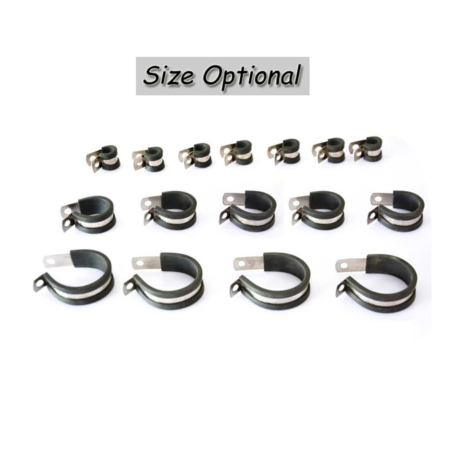 Paquete de 5 clips de tubo P de acero inoxidable de 6-30 mm for tubería