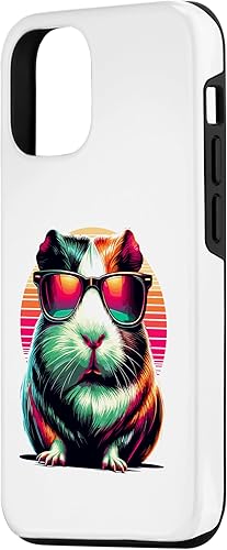 Miniatura 8 de iPhone 12 mini colorido Pop Art Gafas de sol Amante conejillo de indias Caso de conejillos de indias