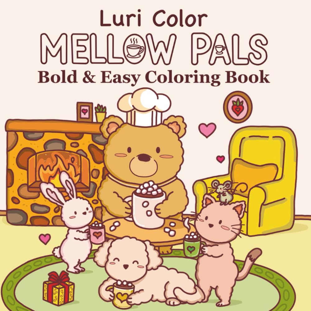 Mellow Pals: Bold & Easy Coloring Book