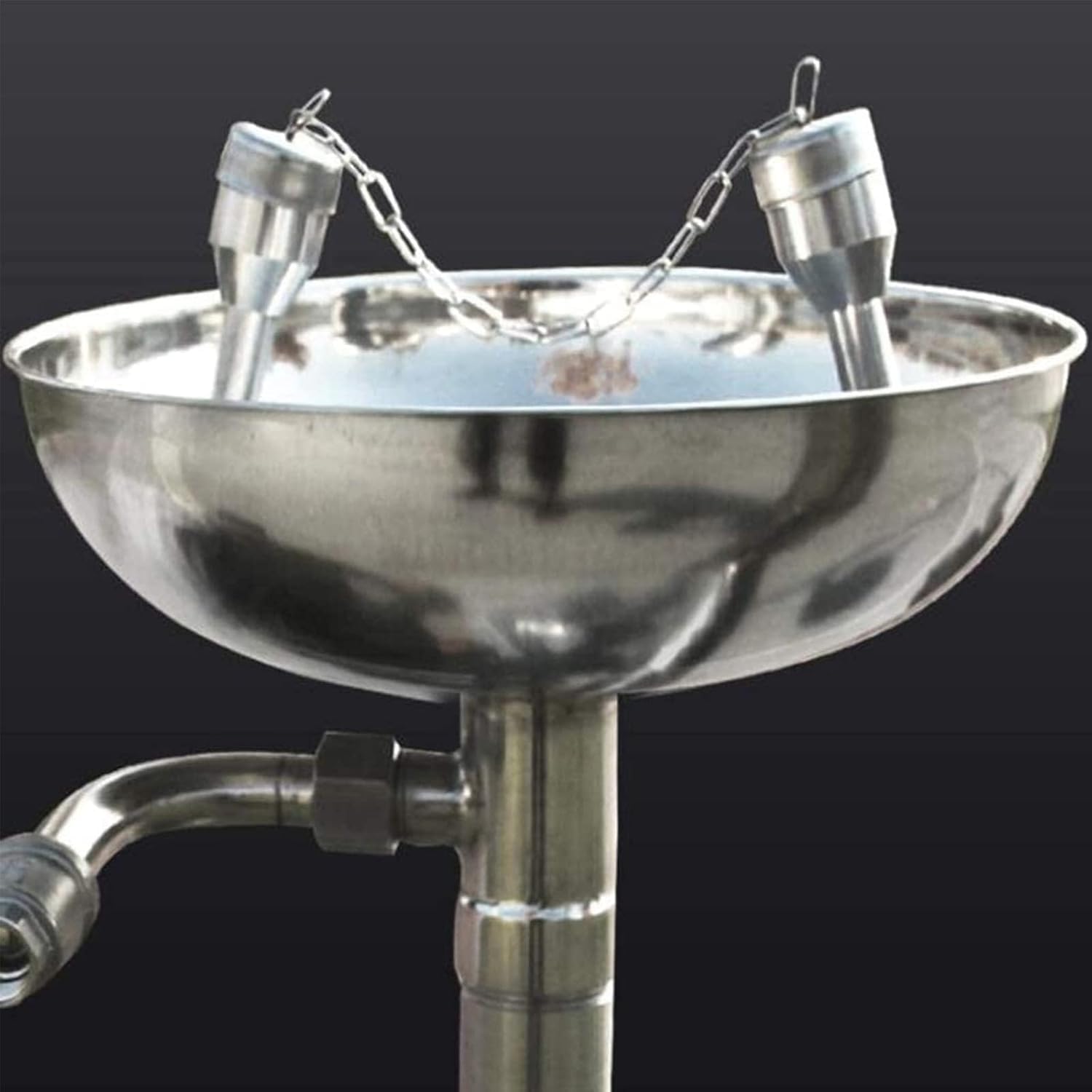 Ducha de emergencia de acero inoxidable y estación de lavado de ojos, unidad de lavado de ojos de emergencia de seguridad de laboratorio para aplicaciones de seguridad industrial, laboratorio, taller