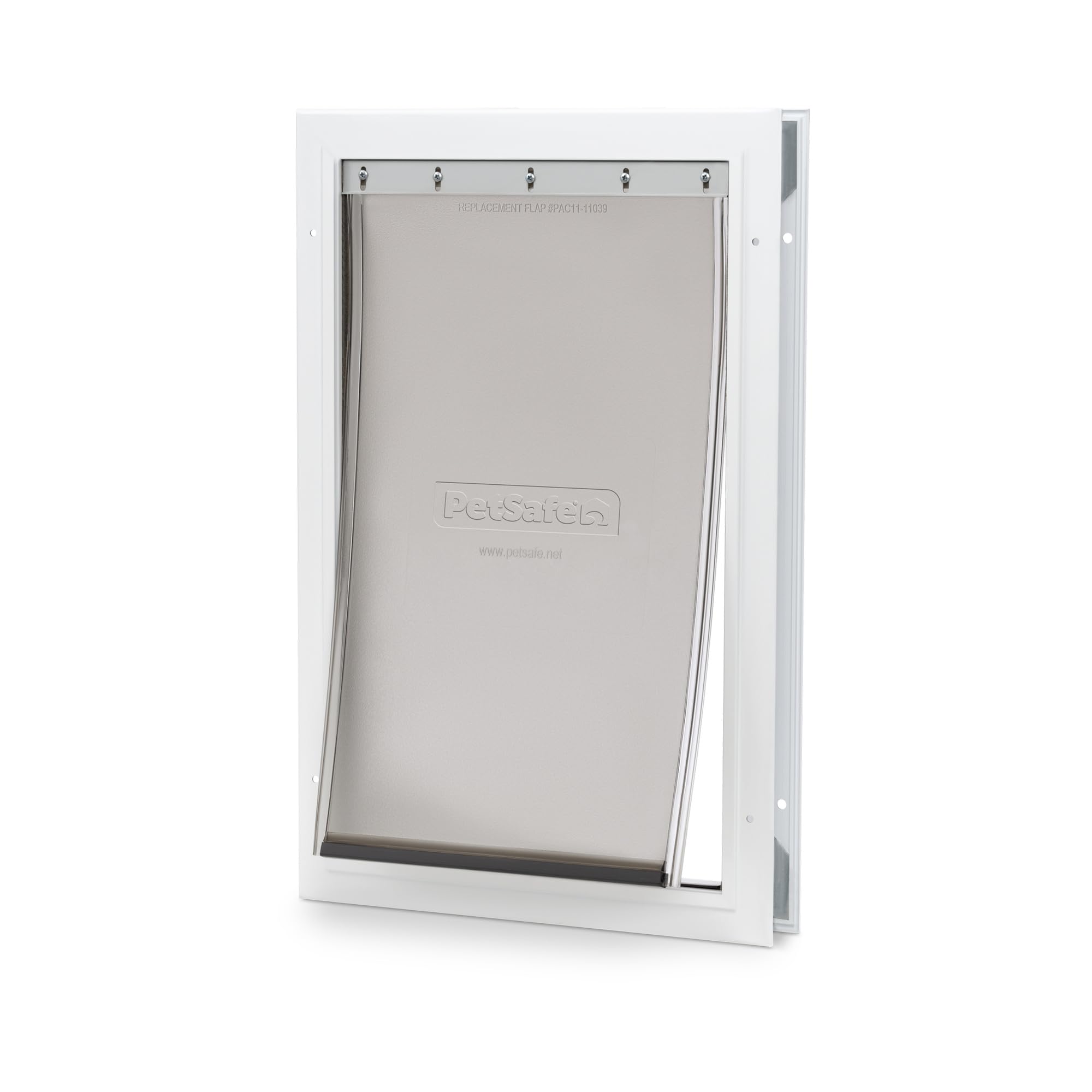 PetSafe Freedom Aluminum Pet Door - Easy Installation Heavy Duty Dog & Cat Door with Magnetic Tinted Flap - Long-Lasting Pet-Friendly Design - Large -