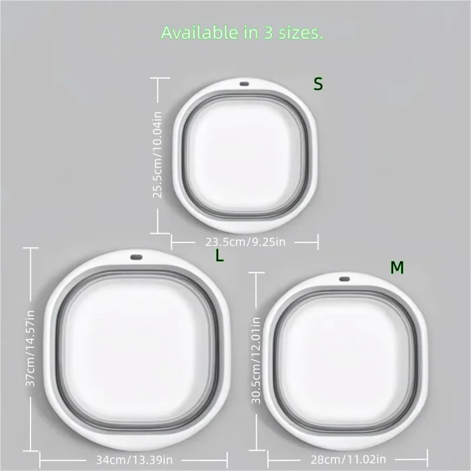 Set da 3 pezzi bacino pieghevole portatile vasca salvaspazio for viaggi, campeggio e avventure all'aria aperta Mater addensato Per Cucina