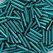 Toho Bugle Tube Beads Size #3 2x9mm Silver Lined Teal 10 Grams