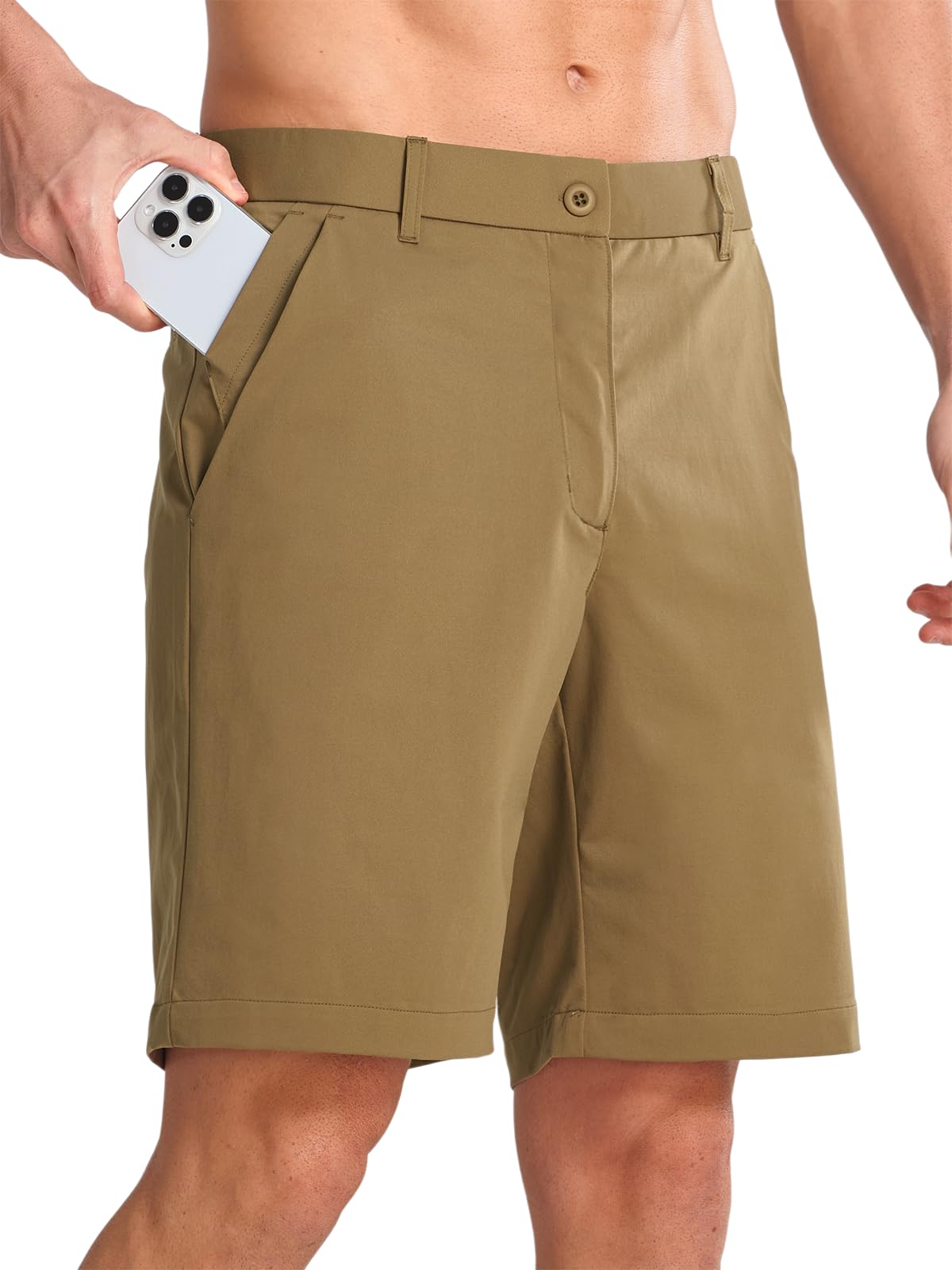 NORTHYARD Mens Golf Shorts Casual 9 Inch Lightweight Beach Work Dress Shorts with Pockets Elastic Waist