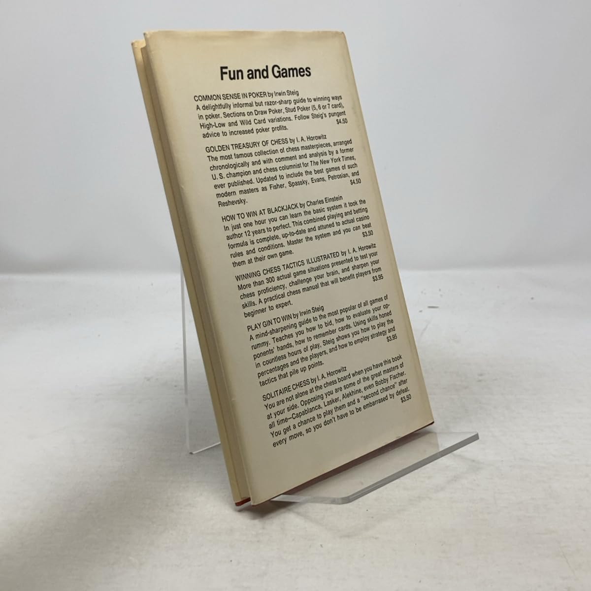 Play Gin to Win / by Irwin Steig [Hardcover] - PT05