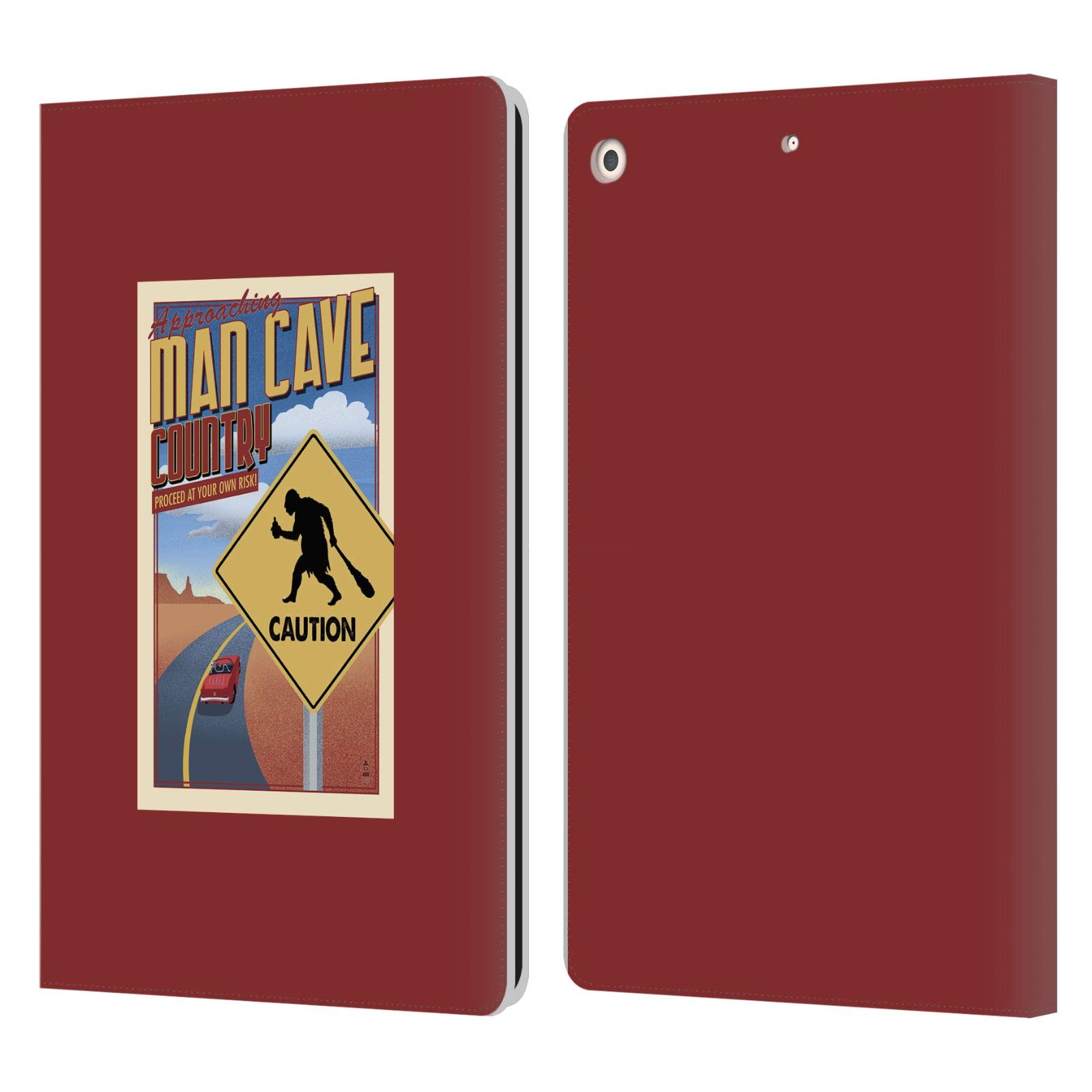 Housse cuir iPad 10.2 style Caverne d'homme Lantern Press