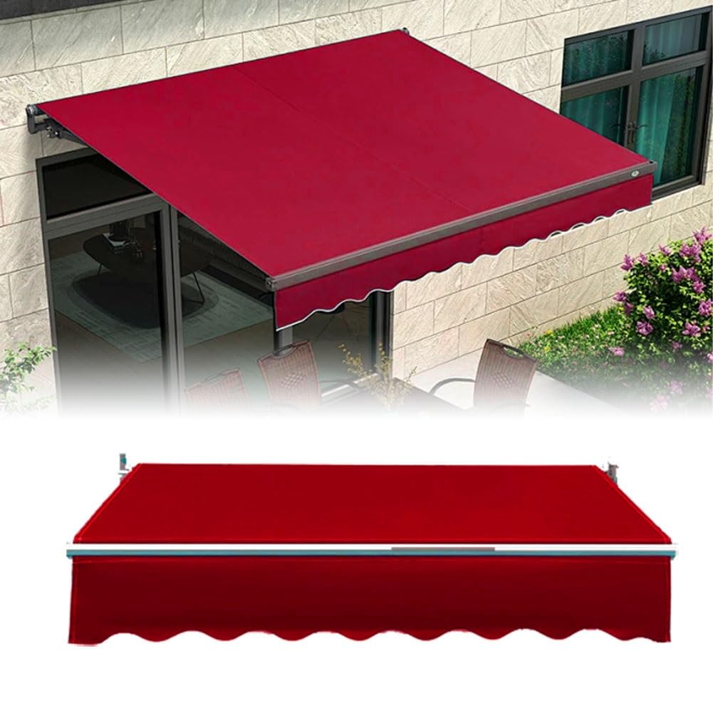 Toile de rechange en polyester pour store banne extérieur rouge de 2m 3m 4m