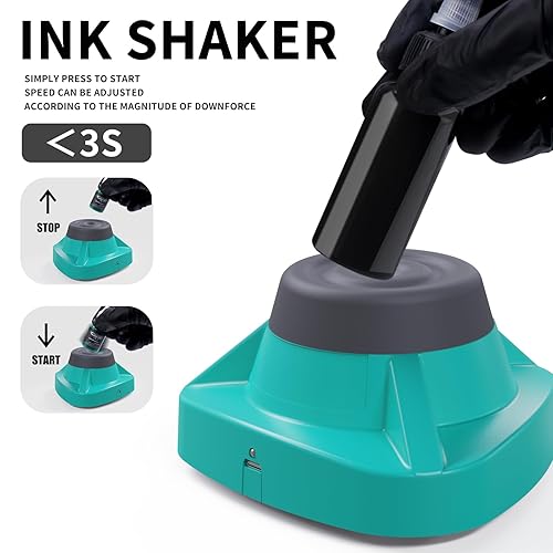 Miniatura 7 de Mini mezclador Vortex 10000 RPM, mezclador de vórtice de laboratorio portátil compacto con base antideslizante, operación de un solo toque,