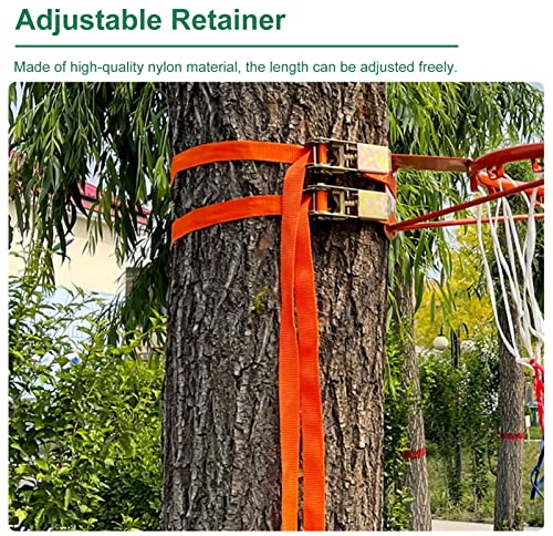 Ccsh Basketball Hoop Outdoor Pillar Basketball Hoop Set, Heavy Duty Hanging Basketball Goals - For Tree Pole, Adjustable Rust-Proof Iron Basketball Rim - Easy Installation #TOP3